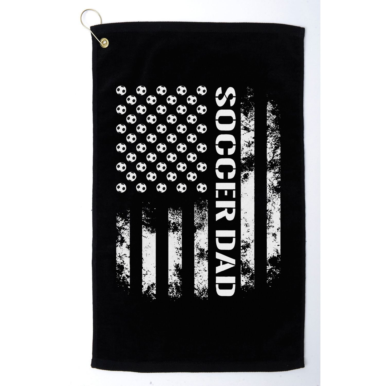 Soccer Dad Funny Usa Flag Father's Day Gift Golf Towel