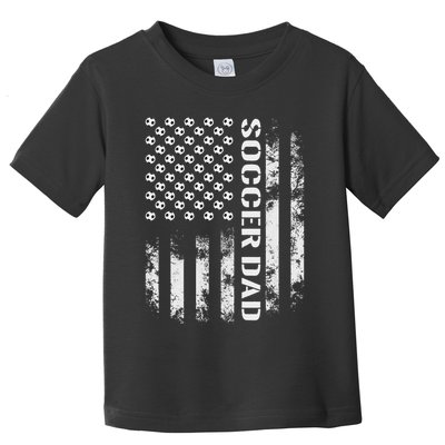 Soccer Dad Funny Usa Flag Father's Day Gift Toddler T-Shirt