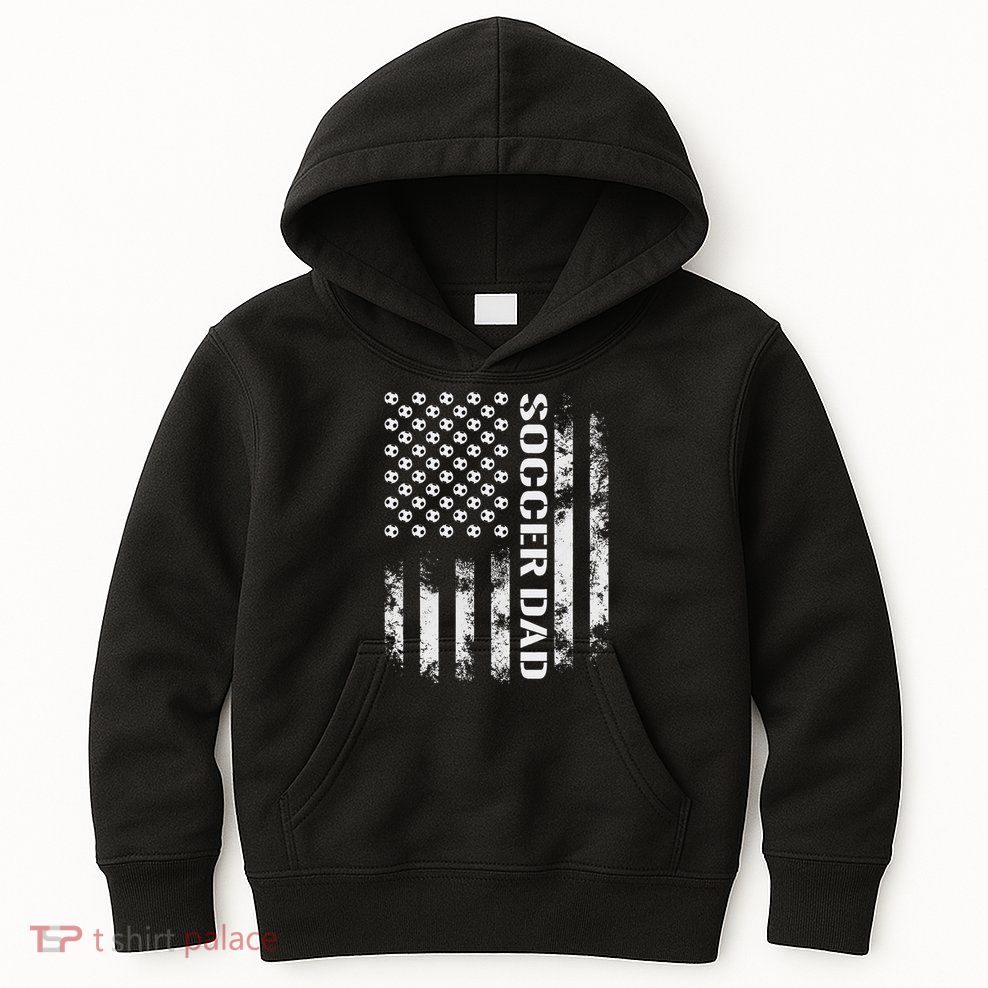 Soccer Dad Funny Usa Flag Father's Day Gift Kids Hoodie