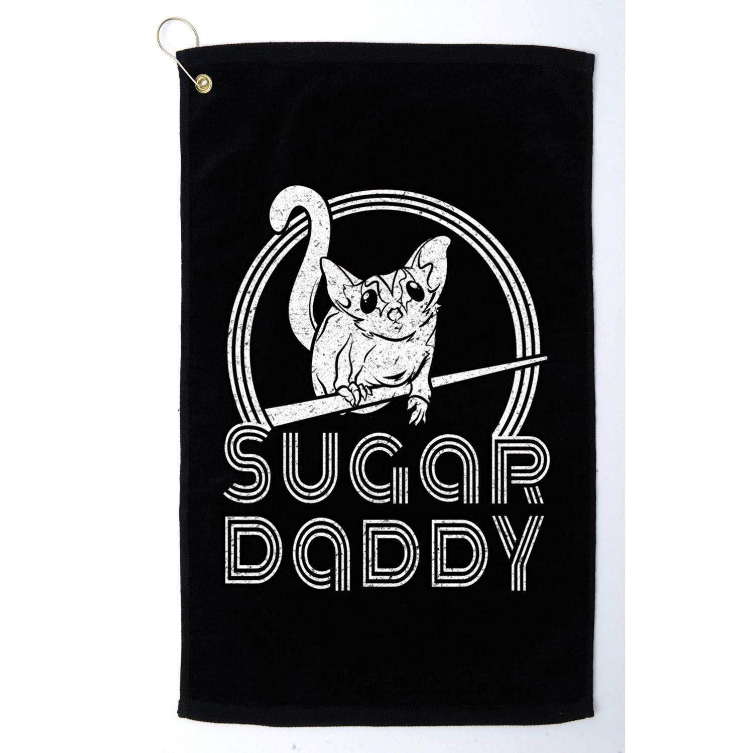 Sugar Daddy Funny Sugar Glider Gift For Sugar Glider Dads Gift Golf Towel