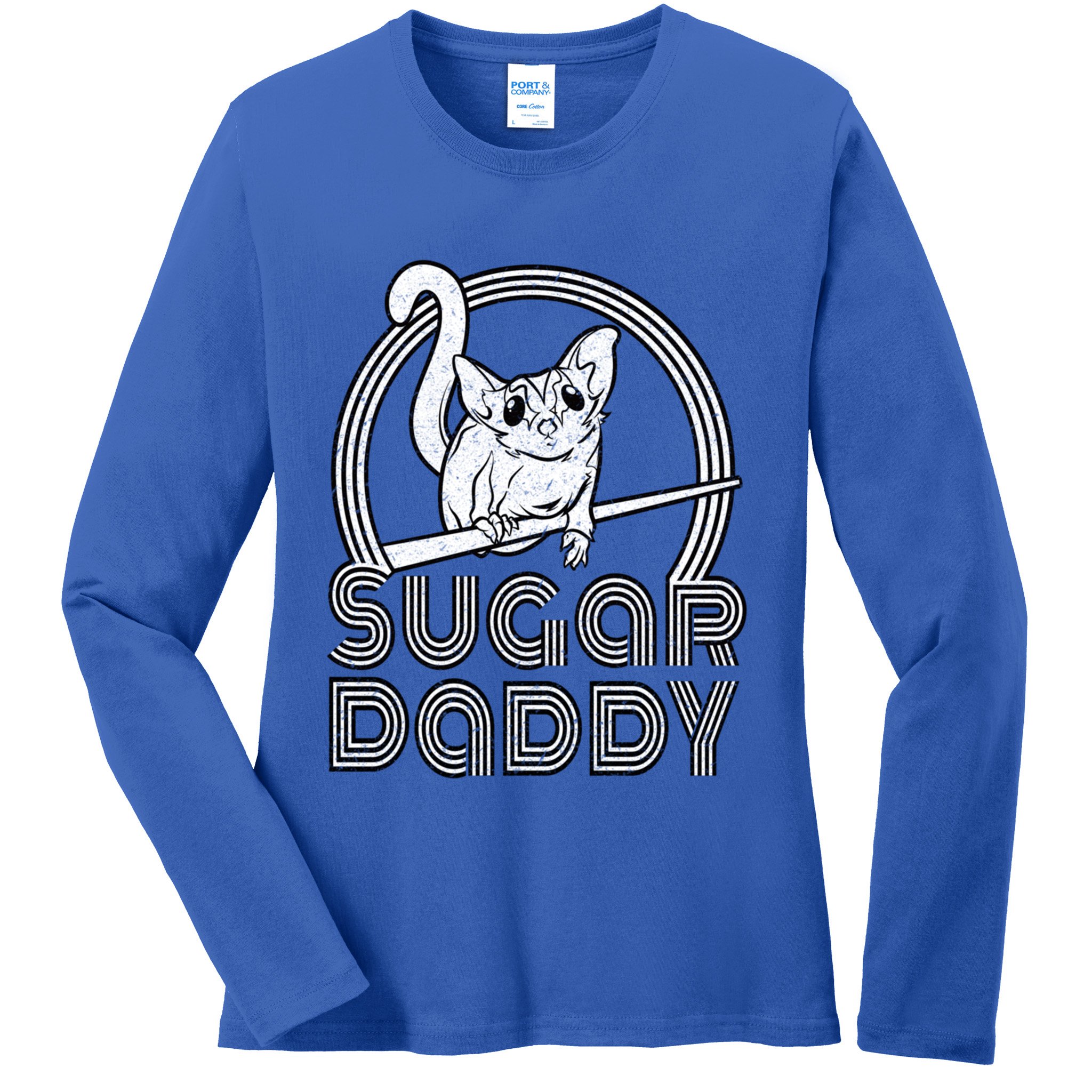 Sugar Daddy Funny Sugar Glider Gift For Sugar Glider Dads Gift Ladies Long Sleeve Shirt