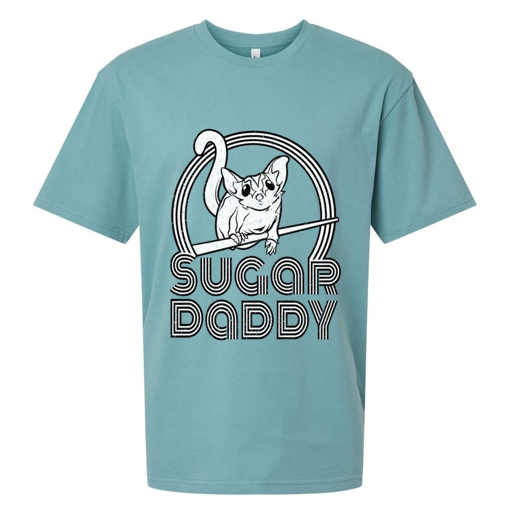 Sugar Daddy Funny Sugar Glider Gift For Sugar Glider Dads Gift Sueded Cloud Jersey T-Shirt