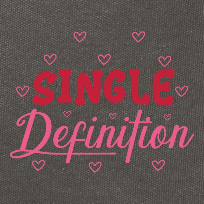 Single Definition Funny Valentines Day Single Cotton Canvas Backpack