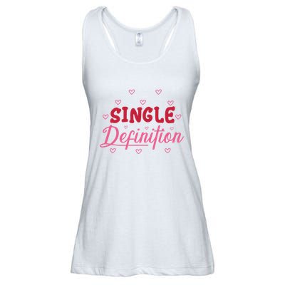 Single Definition Funny Valentines Day Single Ladies Essential Flowy Tank