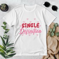 Single Definition Funny Valentines Day Single Premium T-Shirt