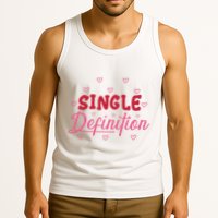 Single Definition Funny Valentines Day Single Tank Top