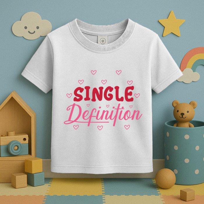 Single Definition Funny Valentines Day Single Toddler T-Shirt