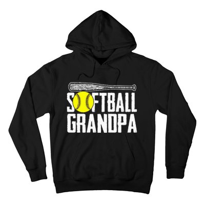 Softball Dad Fathers Day Softball Grandpa Hoodie