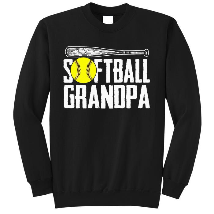 Softball Dad Fathers Day Softball Grandpa Sweatshirt