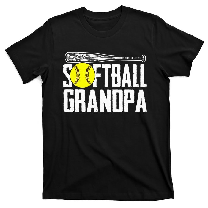 Softball Dad Fathers Day Softball Grandpa T-Shirt