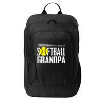 Softball Dad Fathers Day Softball Grandpa City Backpack