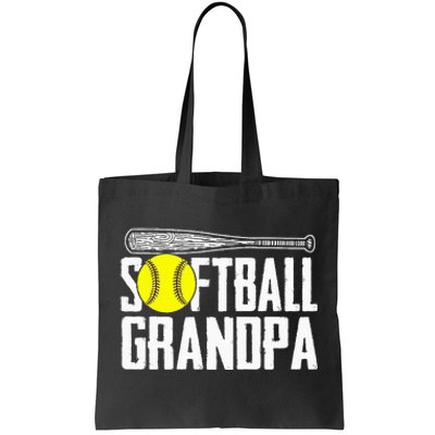 Softball Dad Fathers Day Softball Grandpa Tote Bag