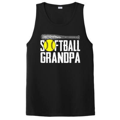 Softball Dad Fathers Day Softball Grandpa PosiCharge Competitor Tank