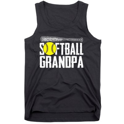 Softball Dad Fathers Day Softball Grandpa Tank Top