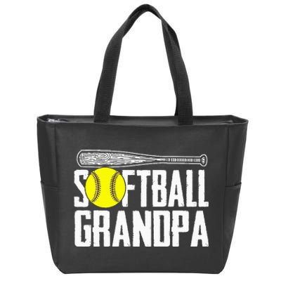 Softball Dad Fathers Day Softball Grandpa Zip Tote Bag