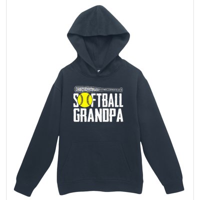 Softball Dad Fathers Day Softball Grandpa Urban Pullover Hoodie