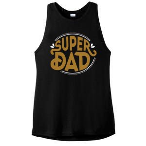 Super Dad Fathers Day Special Ladies PosiCharge Tri-Blend Wicking Tank