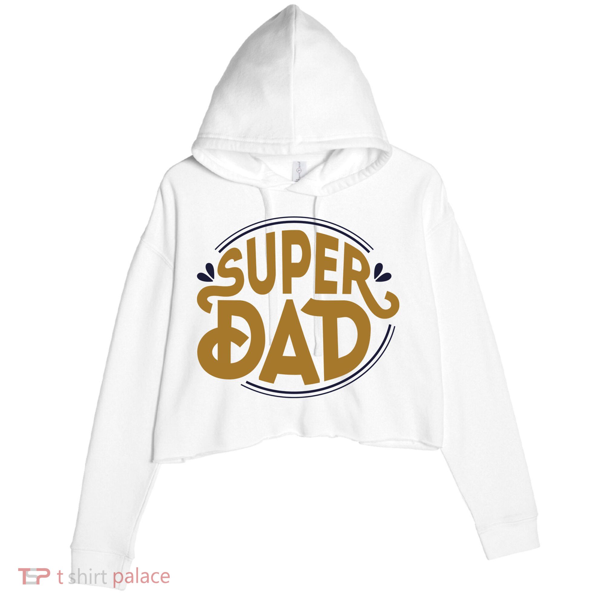 Super Dad Fathers Day Special Crop Fleece Hoodie