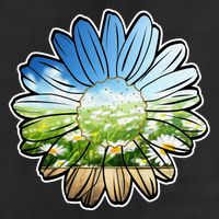 Summer Daisy Field 7 Panel Mesh Trucker Snapback Hat