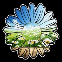 Summer Daisy Field Drawstring Bag