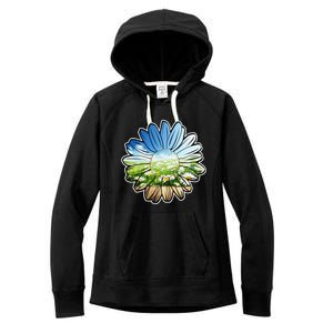 Summer Daisy Field Women's Fleece Hoodie