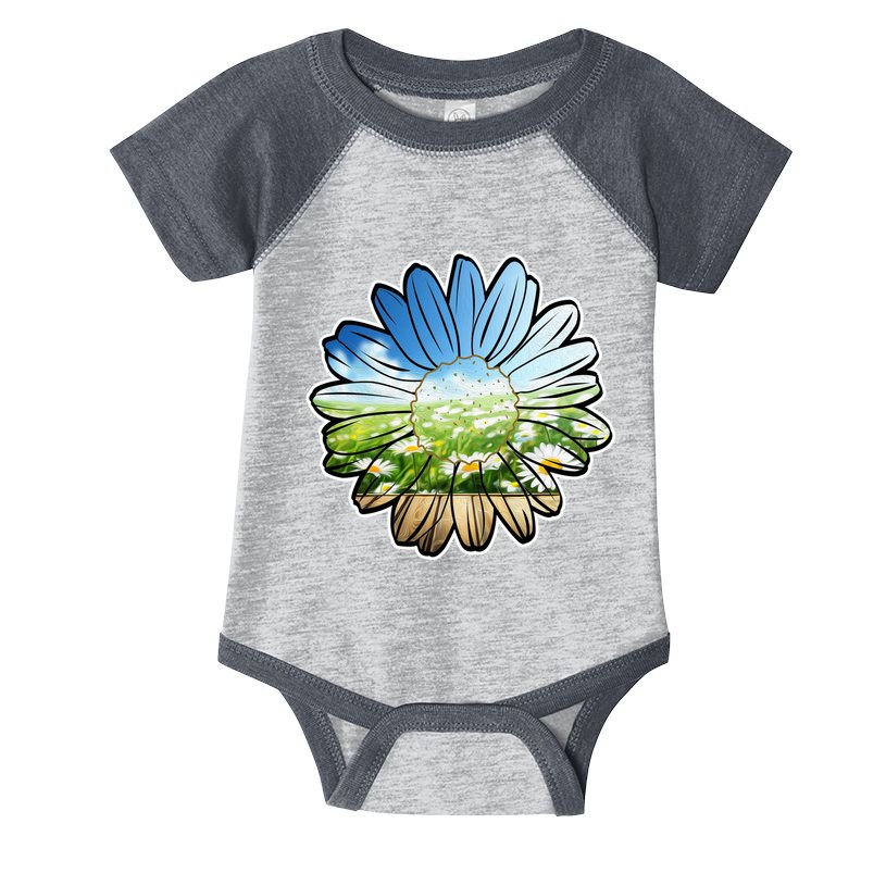 Summer Daisy Field Infant Baby Jersey Bodysuit
