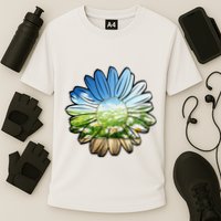 Summer Daisy Field Cooling Performance Crew T-Shirt