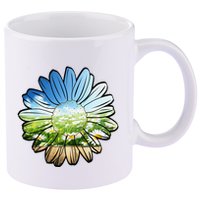 Summer Daisy Field 11oz C Handle Ceramic Mug