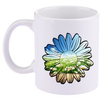 Summer Daisy Field 11oz C Handle Ceramic Mug