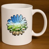 Summer Daisy Field 11oz C Handle Ceramic Mug