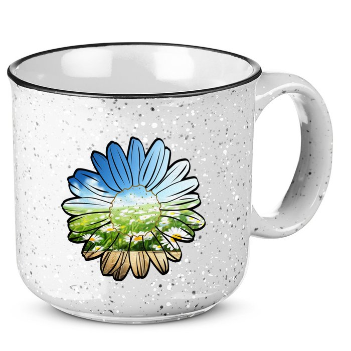 Summer Daisy Field 15oz Campfire Ceramic Mug