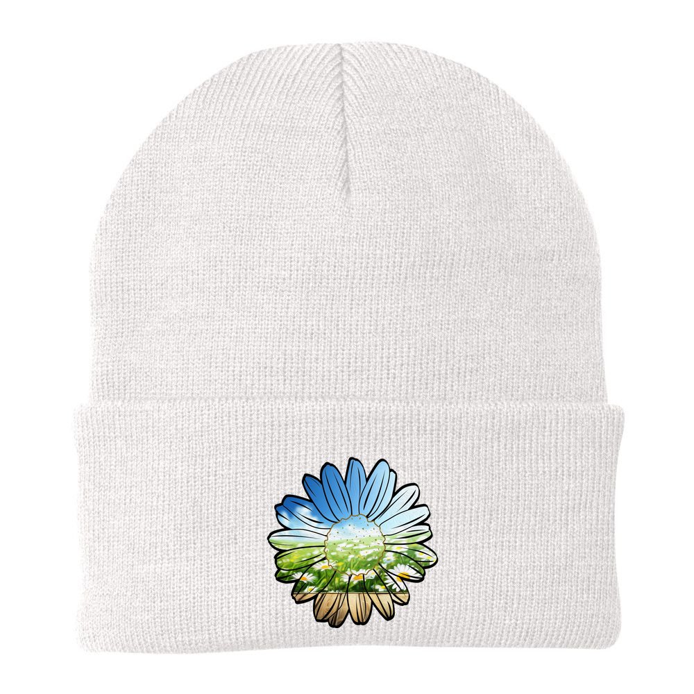 Summer Daisy Field Beanie
