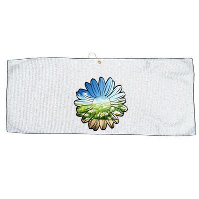 Summer Daisy Field Large Microfiber Waffle Golf Towel