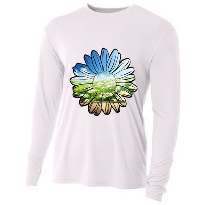 Summer Daisy Field Cooling Performance Long Sleeve Crew