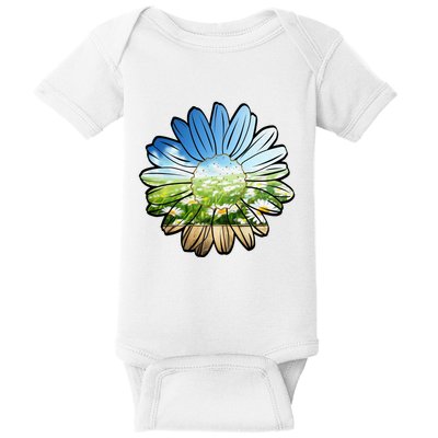 Summer Daisy Field Baby Bodysuit