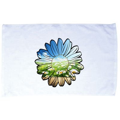 Summer Daisy Field Microfiber Hand Towel