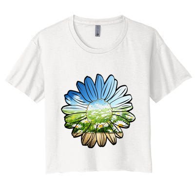Summer Daisy Field Crop Top
