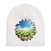 Summer Daisy Field Short Acrylic Beanie