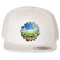 Summer Daisy Field Wool Snapback Cap