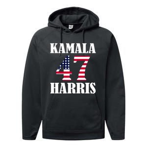 Standard Design Featuring Kamala 47 Hariis Performance Fleece Hoodie