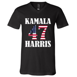 Standard Design Featuring Kamala 47 Hariis V-Neck T-Shirt