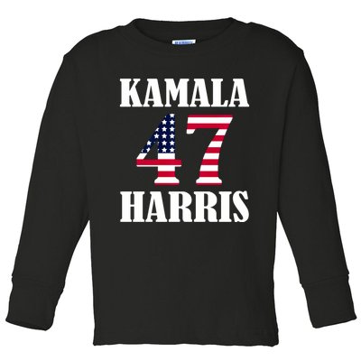 Standard Design Featuring Kamala 47 Hariis Toddler Long Sleeve Shirt