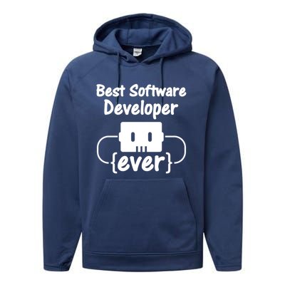 Software Developer For Coder And Software Engineer Gift Performance Fleece Hoodie