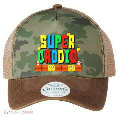 Super Daddio Funny Saying Gamer Father’s Day Gift Legacy Tie Dye Trucker Hat