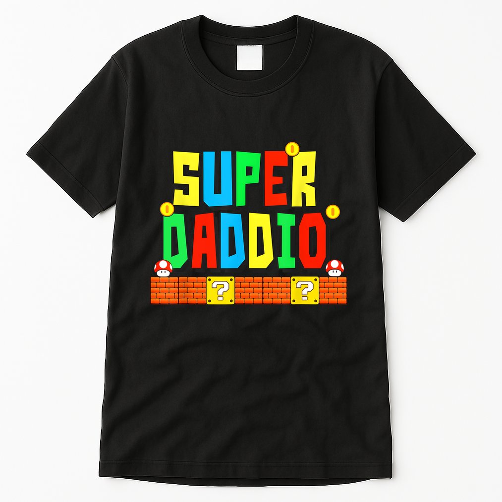 Super Daddio Funny Saying Gamer Father’s Day Gift Tall T-Shirt