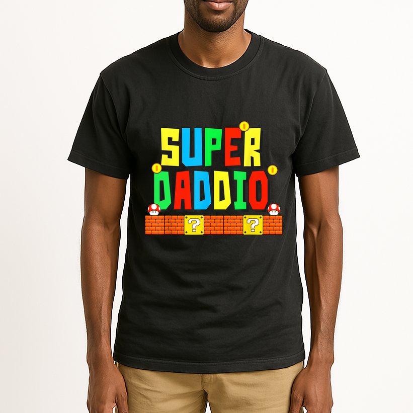 Super Daddio Funny Saying Gamer Father’s Day Gift Tall T-Shirt
