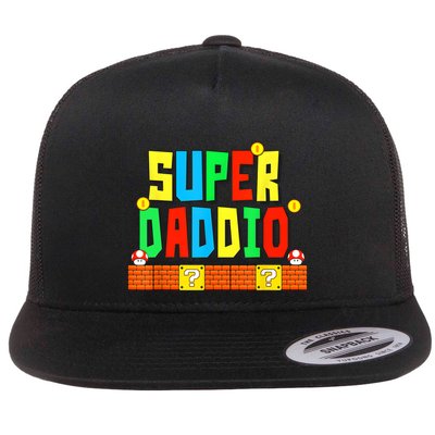 Super Daddio Funny Saying Gamer Father’s Day Gift Flatbill Hat