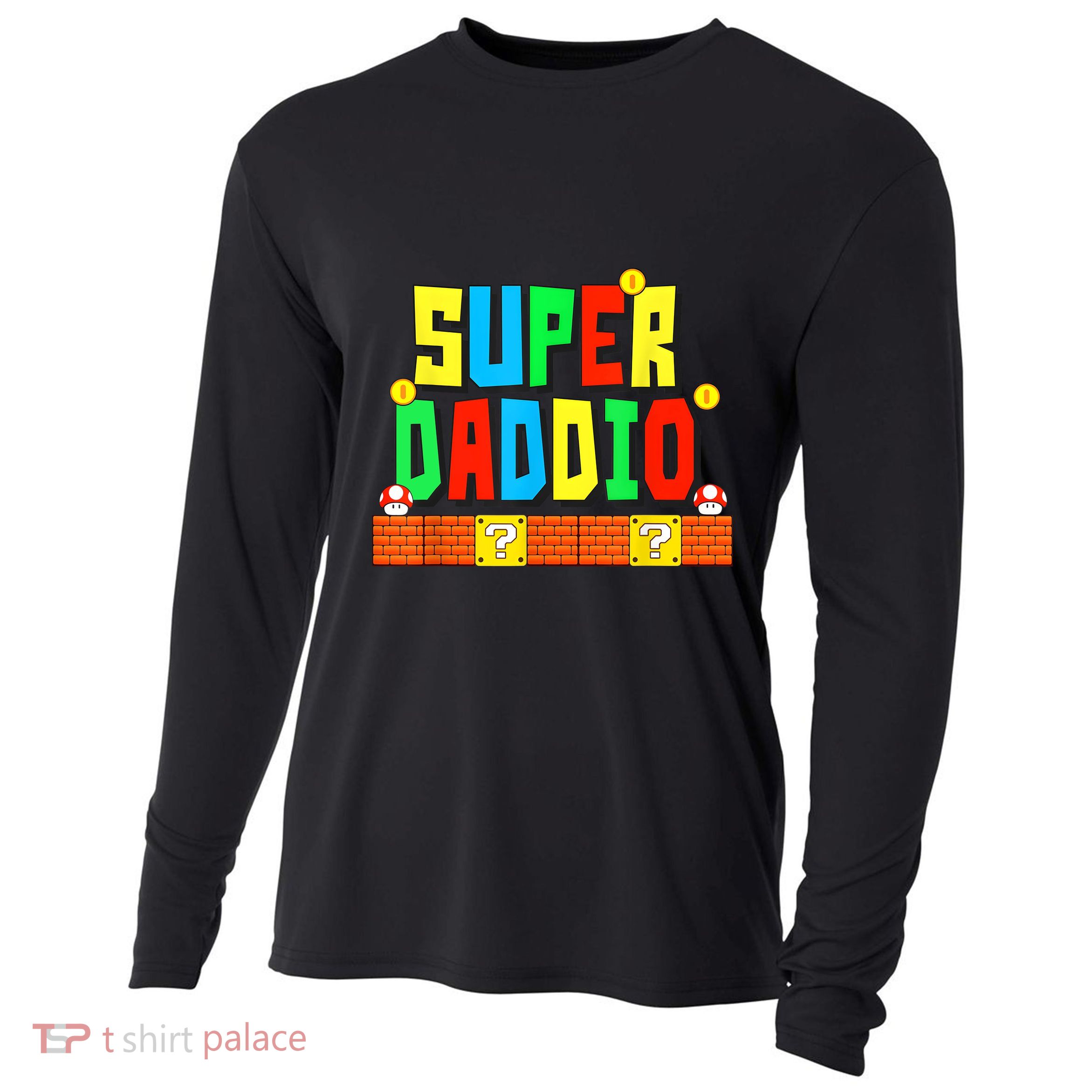 Super Daddio Funny Saying Gamer Father’s Day Gift Cooling Performance Long Sleeve Crew