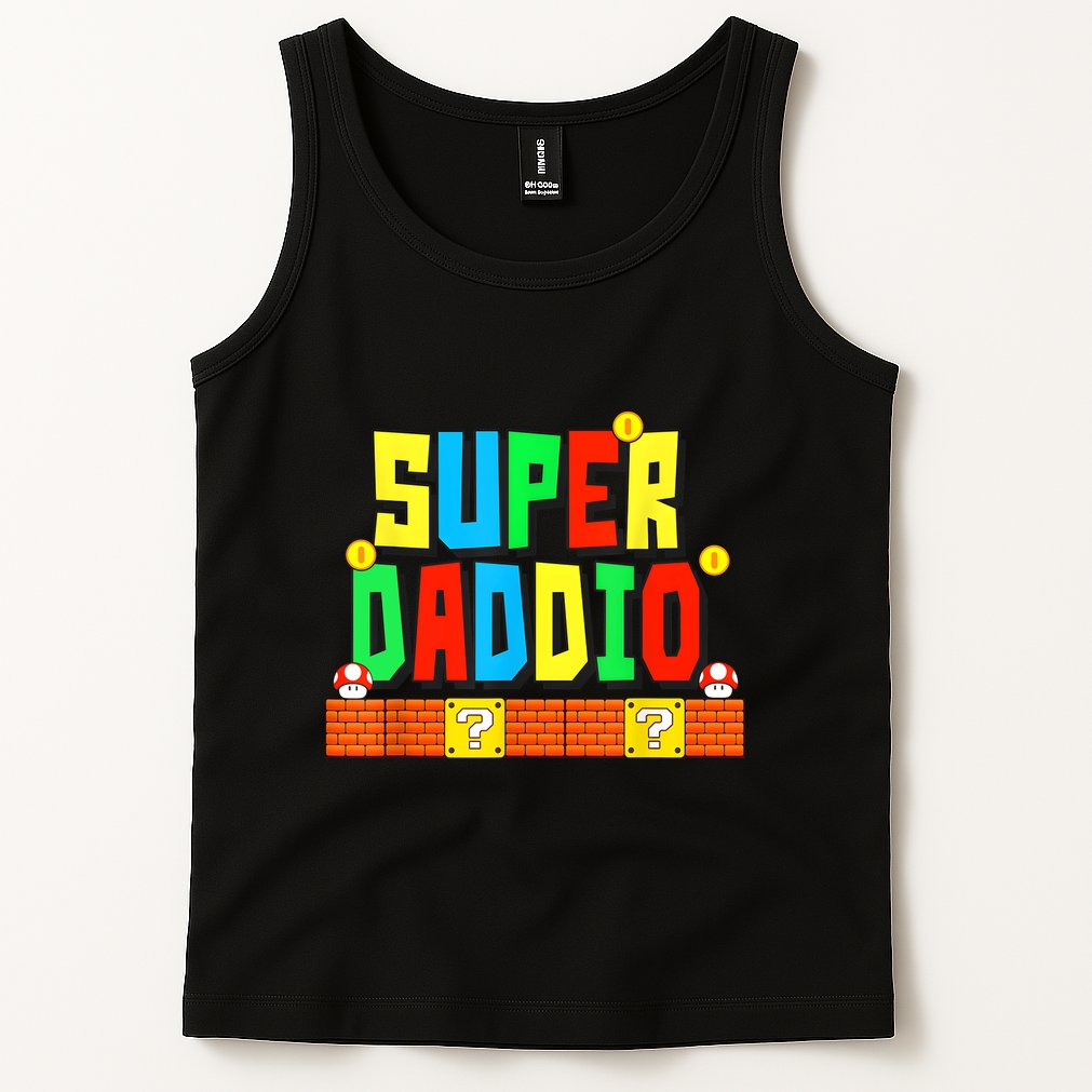 Super Daddio Funny Saying Gamer Father’s Day Gift Tank Top