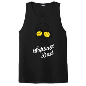 Softball Dad Father Coach Design Gift PosiCharge Competitor Tank